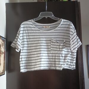 Hollister Monochrome Striped Tee